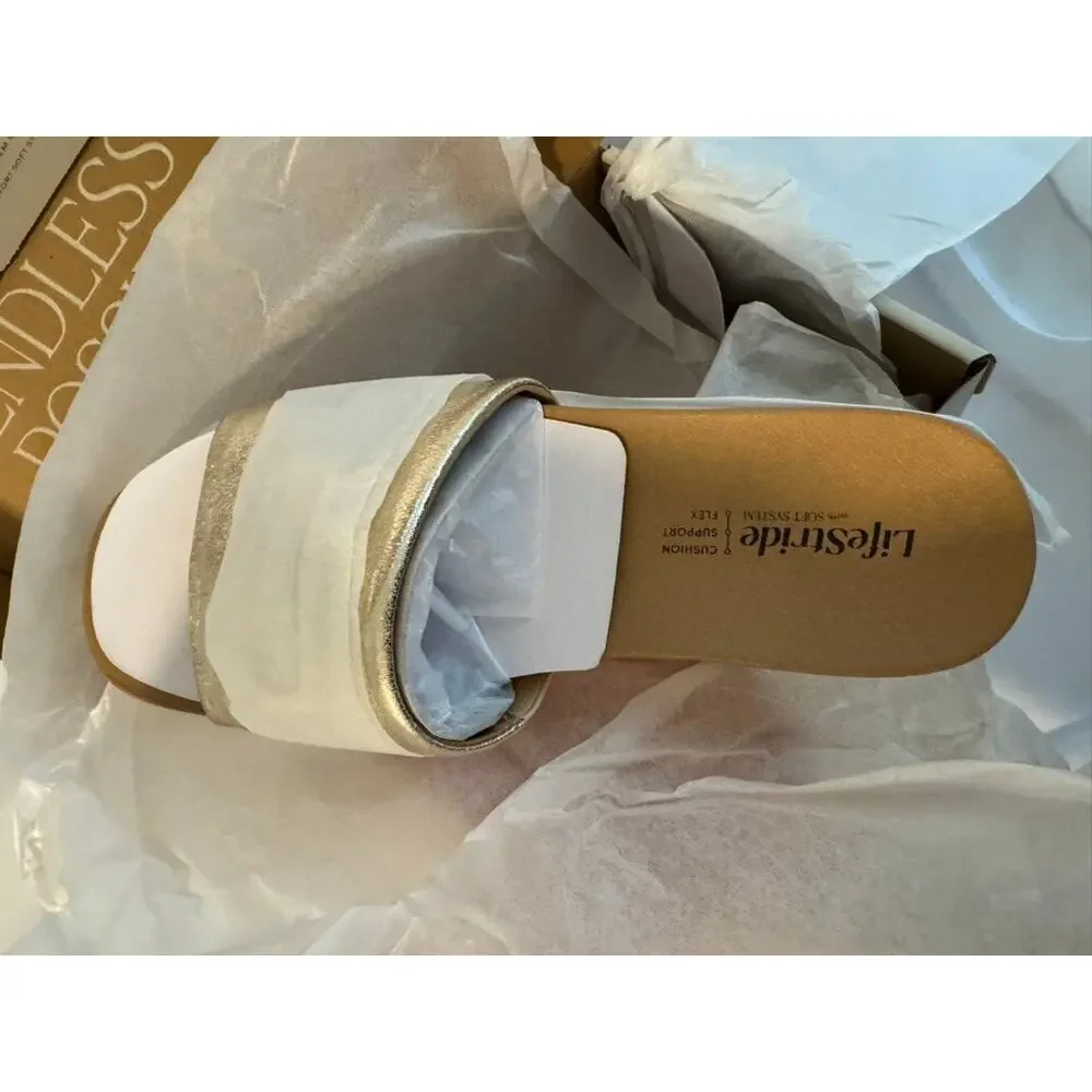 LifeStride Genevieve Sandal Womens Slide 7.5 Wide New In Box